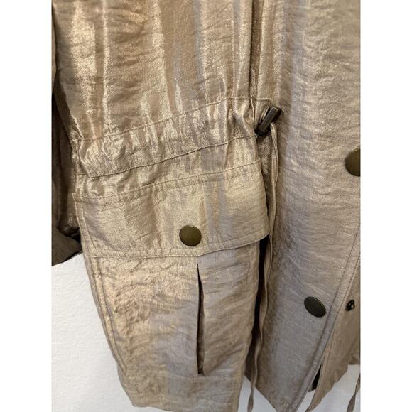 Ruby Rd Vintage Jacket Womens 18W Lightweight Utility Pockets Drawstring Nylon - Picture 3 of 6